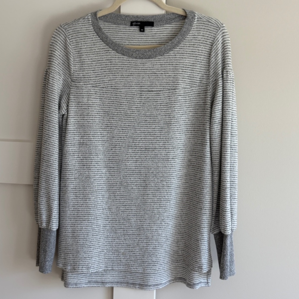 Stylish Gray Striped Sweater